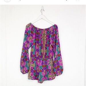 Show Me Your Mumu: Rane long sleeve Romper in Wild Bloom Md